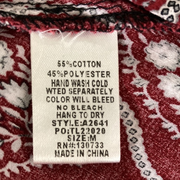 Umgee Pull Over Long Elastic Sleeve Tunic/Top Size M - Picture 9 of 9